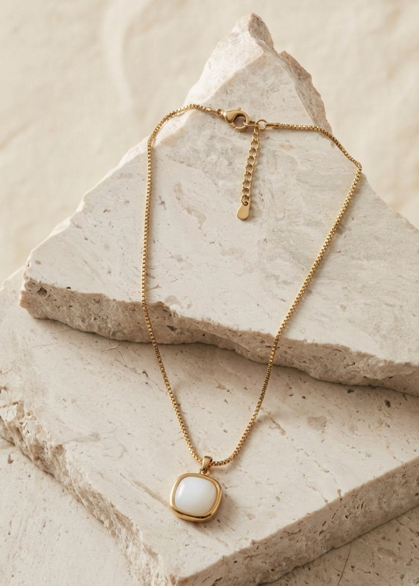 The Opalescent Square Pendant
