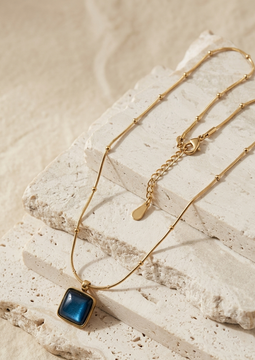 The Midnight Square Pendant