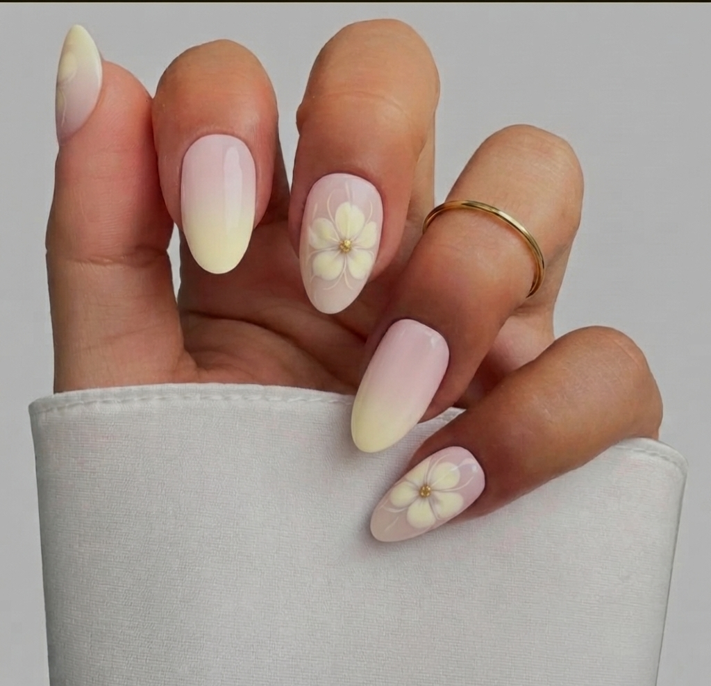 Buttercream Bloom Nails
