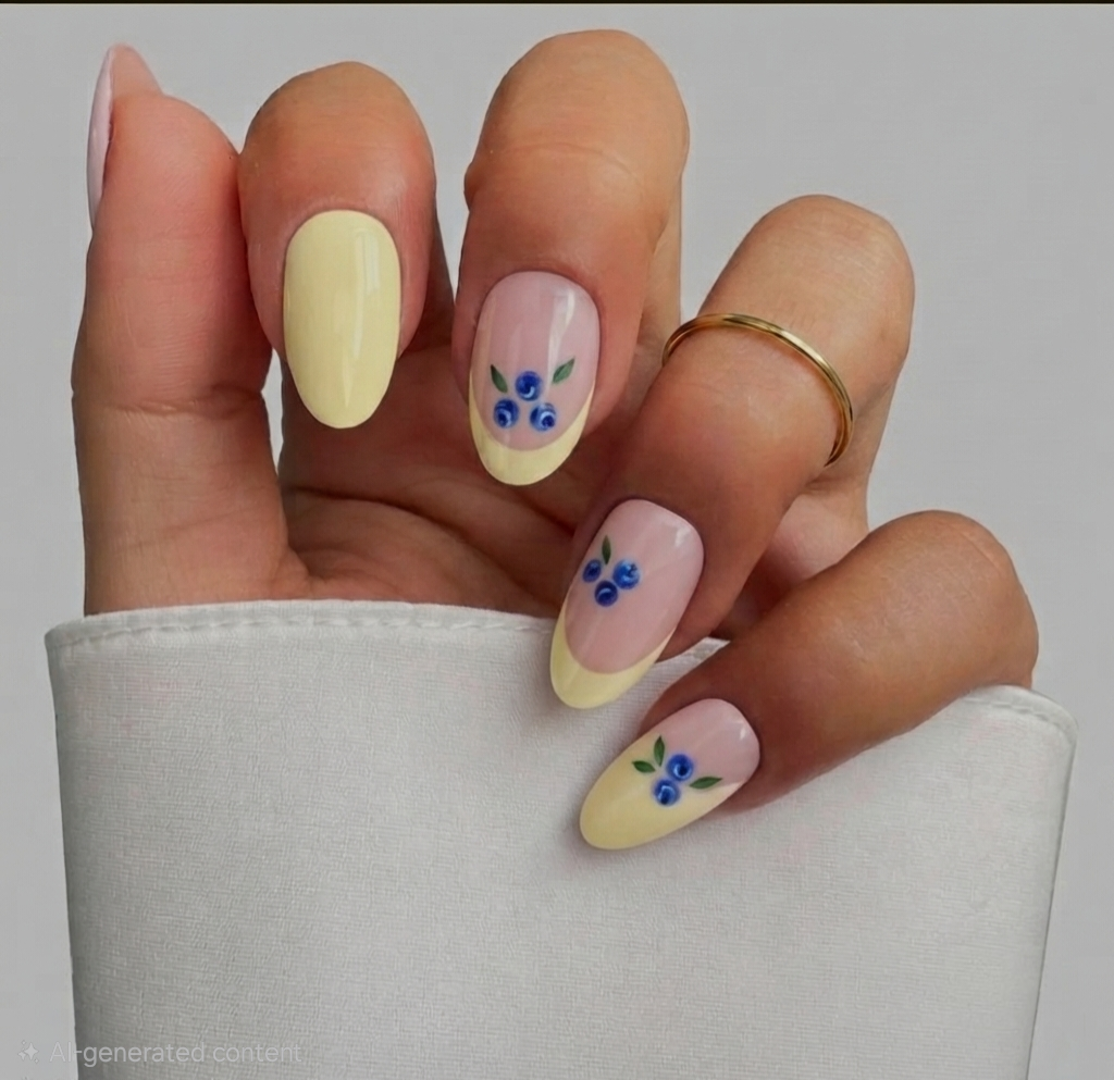 Honey Berry French Nails