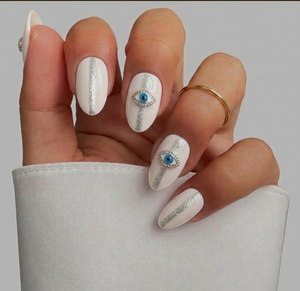 WHITE EVIL EYE