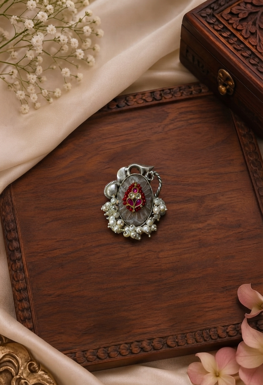 Chakra Pearl Kundan Ring