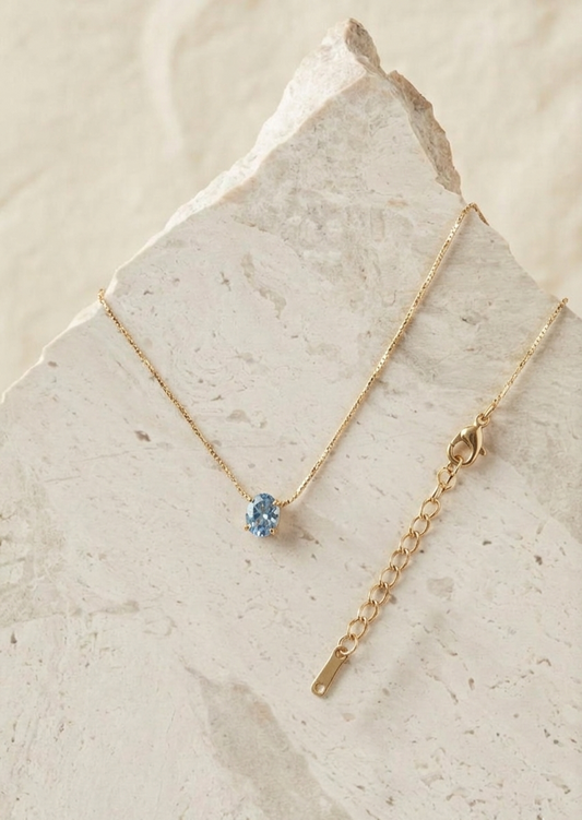 The Azure Solitaire Pendant