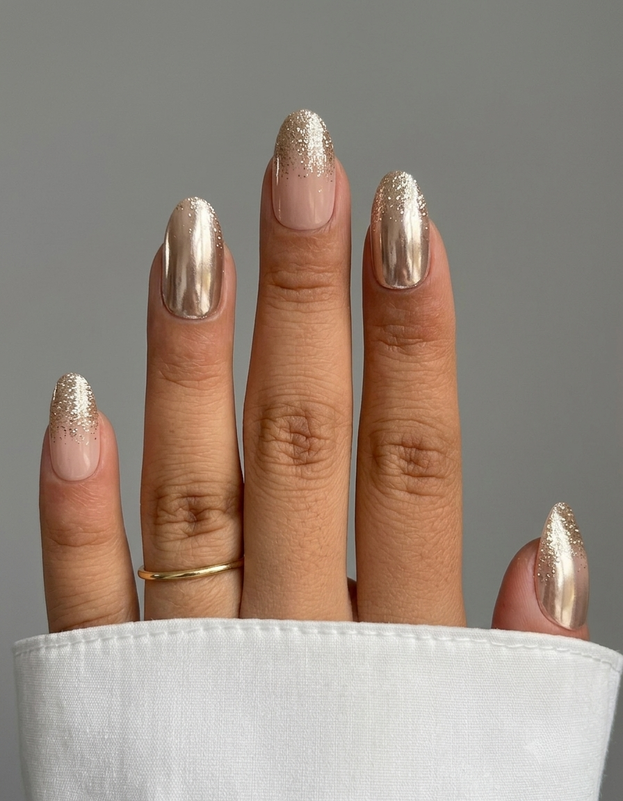 SILVER CHROME & GLITTER MIX