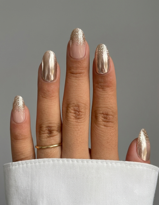 SILVER CHROME & GLITTER MIX