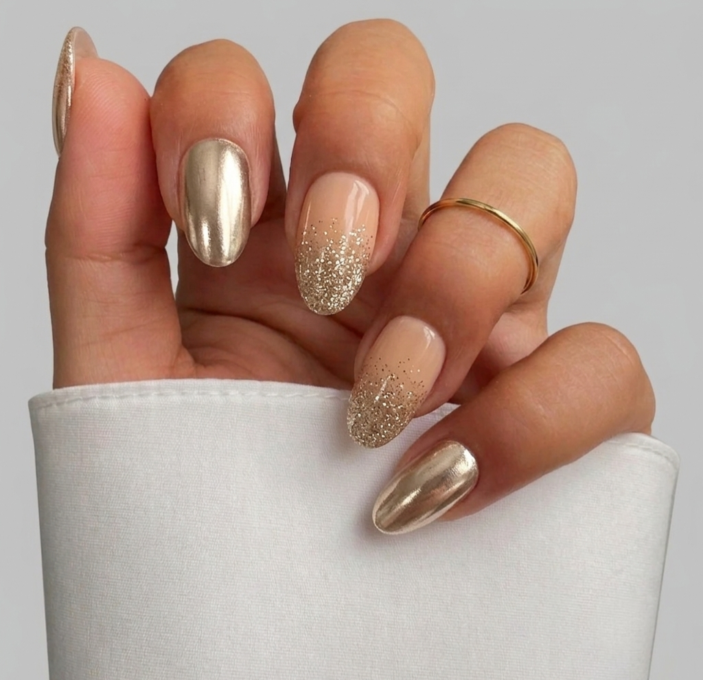SILVER CHROME & GLITTER MIX