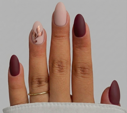 MATTE NUDE & COCOA WITH GOLD LEAF