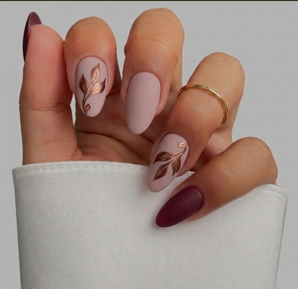 MATTE NUDE & COCOA WITH GOLD LEAF