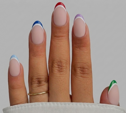 RAINBOW FRENCH TIPS