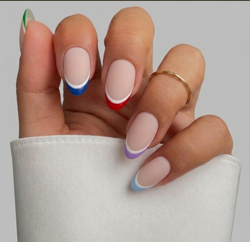 RAINBOW FRENCH TIPS