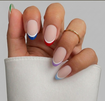 RAINBOW FRENCH TIPS