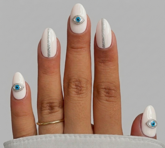 WHITE EVIL EYE